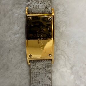 Michael Kors Gold and Cream Signature Bracelet
